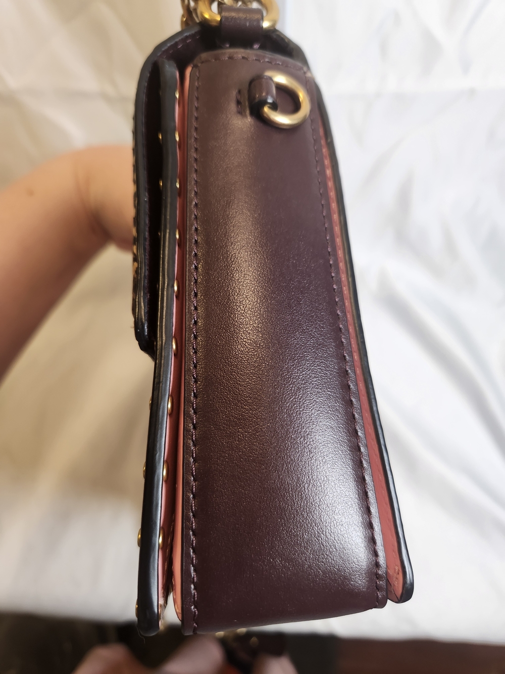 Coach x Jennifer Lopez Hutton Shoulder Bag in Colorblock with Genuine Snakeskin - Picture 8 of 11